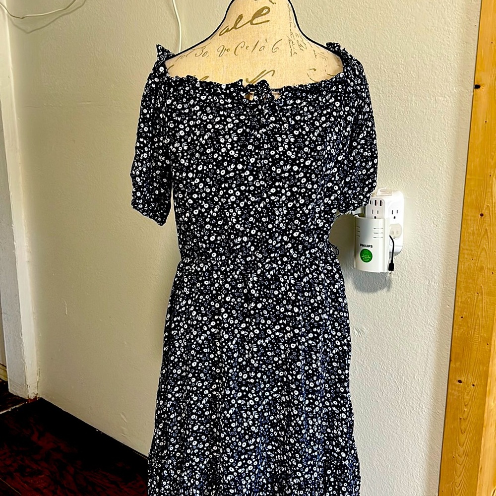 Off the shoulder Size Large Flower dress